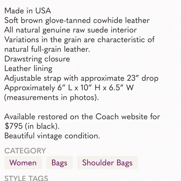 COACH 1995 Vintage Bixby Sling Bag RARE - Picture 2 of 6